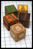 Dice : Dice - 6D - Wooden Laser engraved and coloered by Cristina Whitton - Gen Con Aug 2016